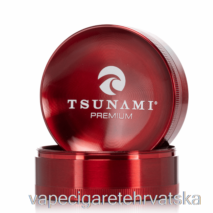 Vape Cigarete Tsunami 2,95 Inča 4-dijelni Potopljeni Gornji Mlin Crveni (75 Mm)